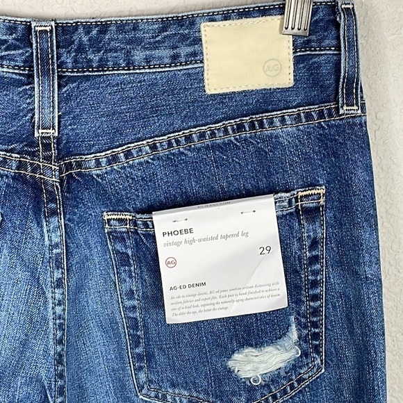 NWT AG Adriano Goldschmied Phoebe Vintage High Waisted Tapered Leg Jeans Sz 29R - Picture 5 of 11